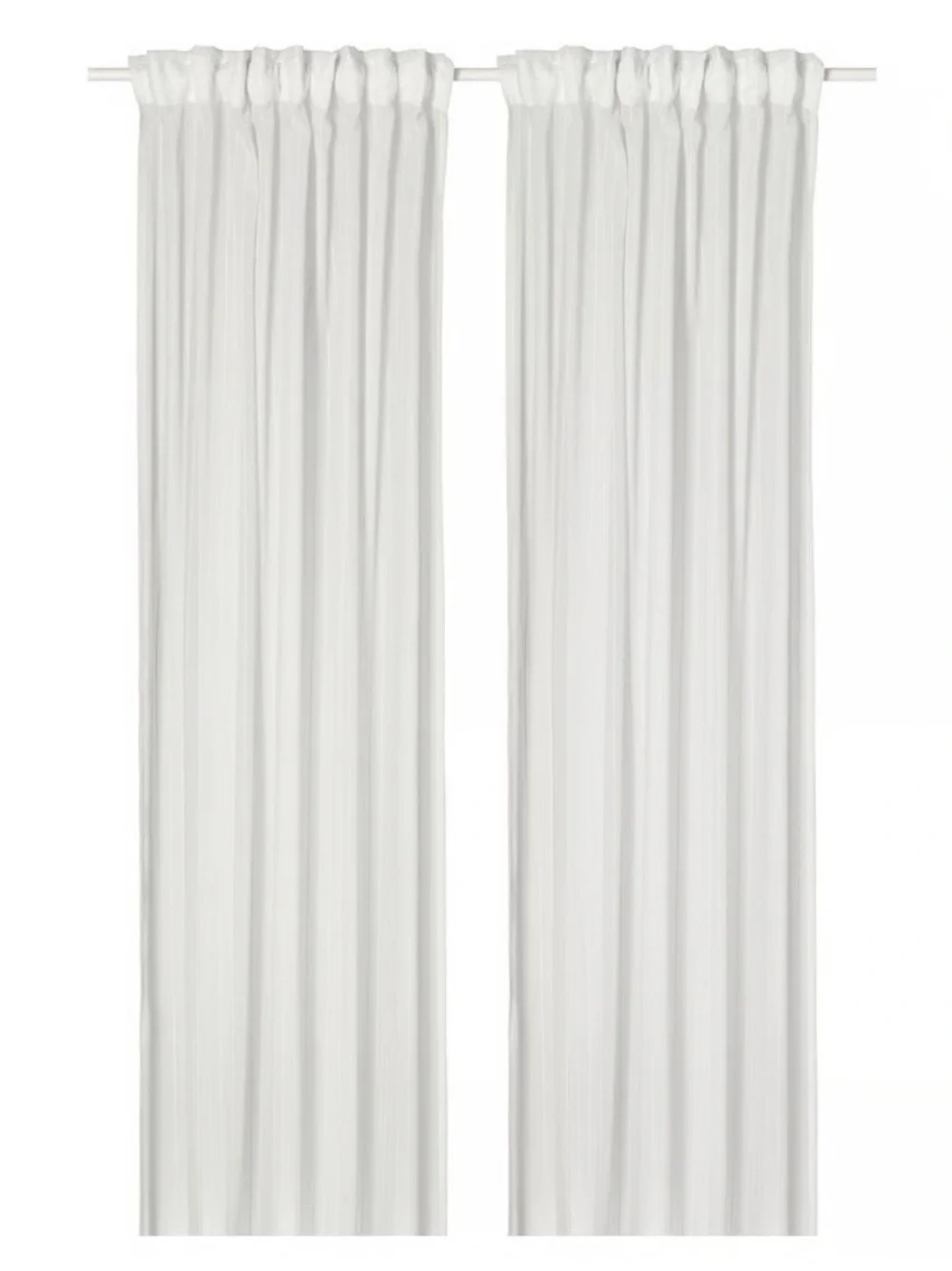 IKEA Matilda Sheer White Curtain Panels - Set of 2 (55” x 118”)